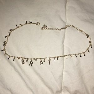 “BRAT” Guess Gold Choker